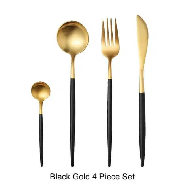 Black + Gold Cutlery Set - Image 14