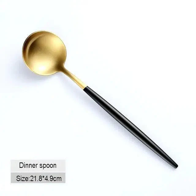 Black + Gold Cutlery Set - Image 5