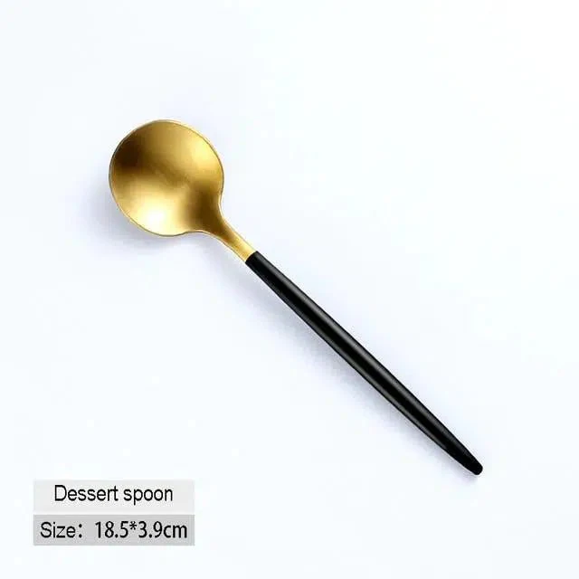 Black + Gold Cutlery Set - Image 6