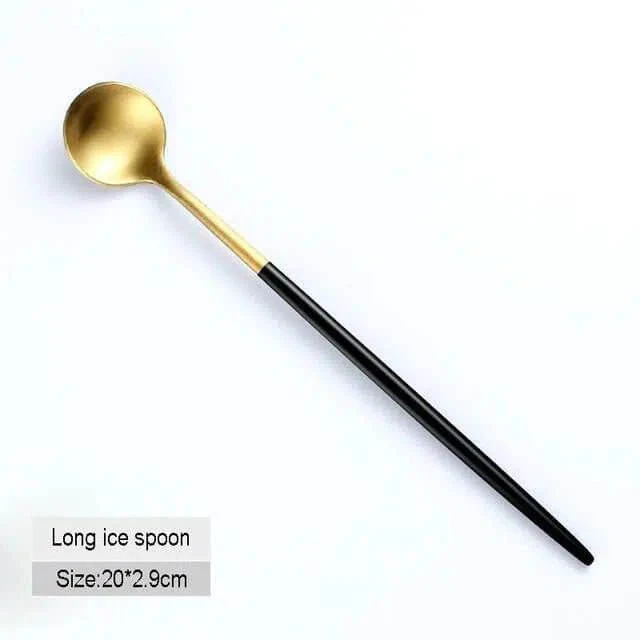 Black + Gold Cutlery Set - Image 7