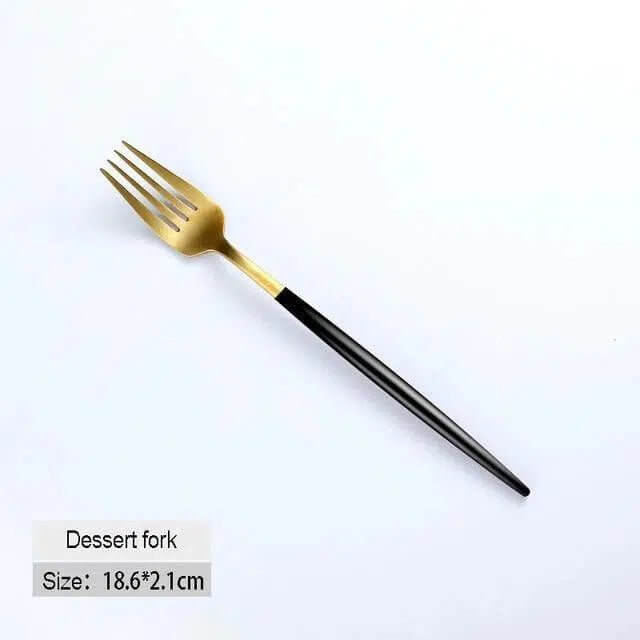 Black + Gold Cutlery Set - Image 9
