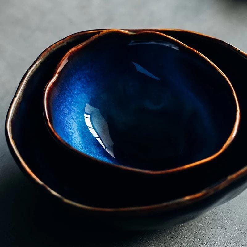 Blue Colour Ceramics Irregular Shape Dinner Sets - Image 4