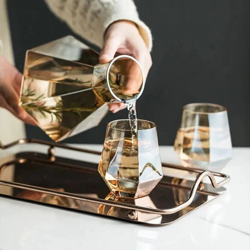 Hexagonal glass Pitcher set - Image 4
