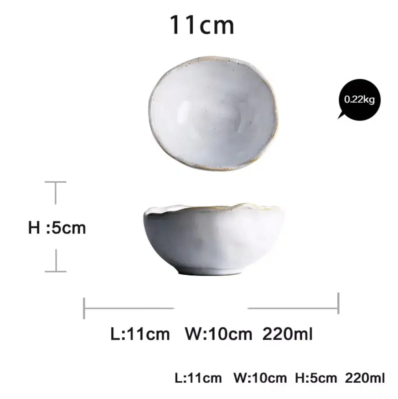 Irregular White Ceramic Plates + Dishes - Image 7
