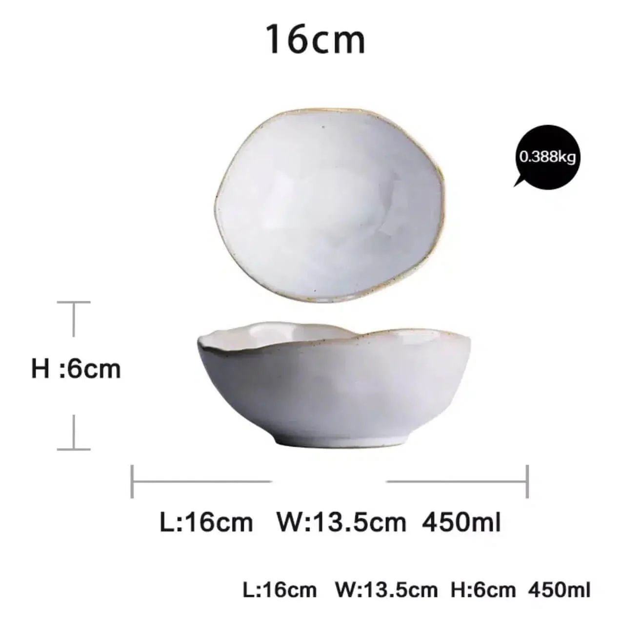 Irregular White Ceramic Plates + Dishes - Image 8