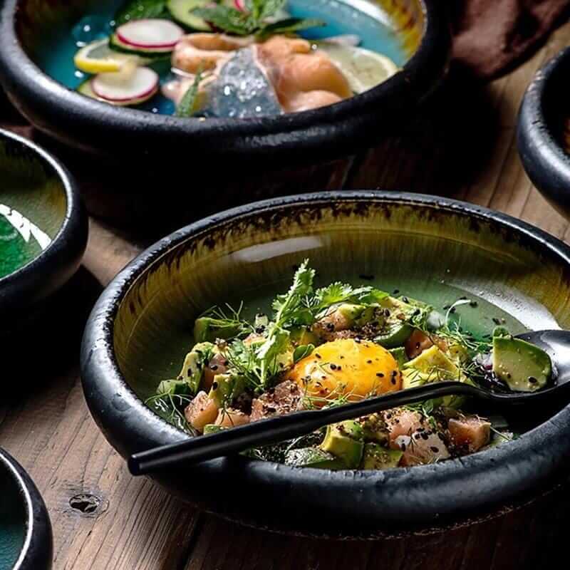 Japanese Glaze Ceramic Plates - Image 3
