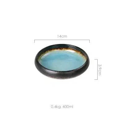 Japanese Glaze Ceramic Plates - Image 8
