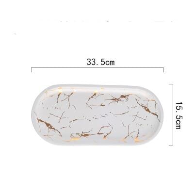 Marble Glaze Ceramic Party Tableware - Image 11