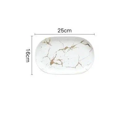 Marble Glaze Ceramic Party Tableware - Image 23