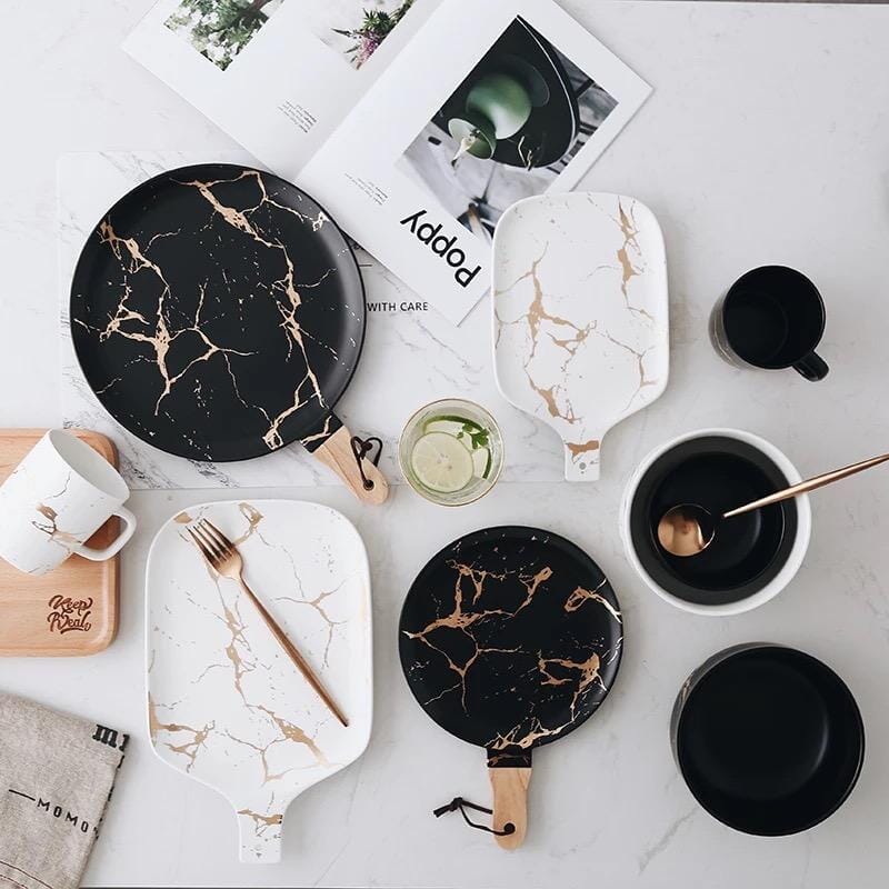 Marble Glaze Ceramic Party Tableware - Image 3