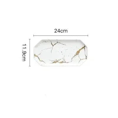 Marble Glaze Ceramic Party Tableware - Image 4