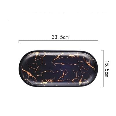 Marble Glaze Ceramic Party Tableware - Image 8