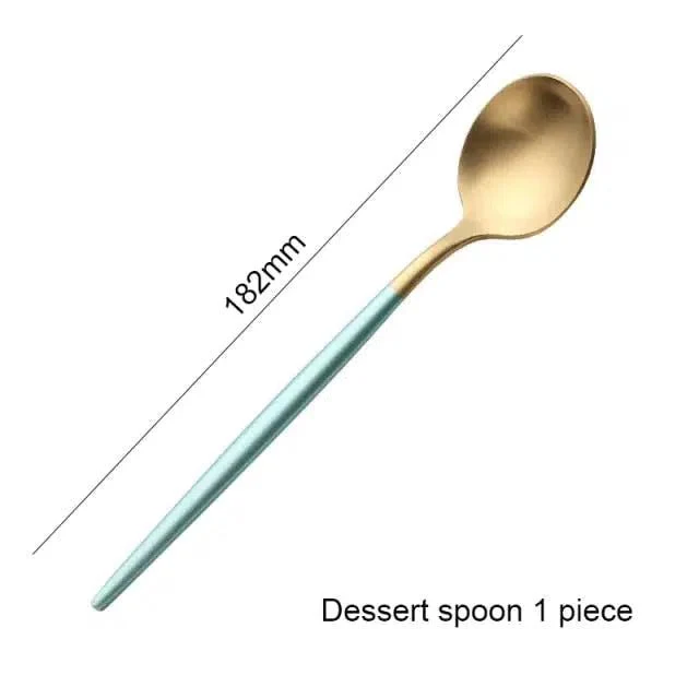 Mint Green + Gold Cutlery Set - Image 10