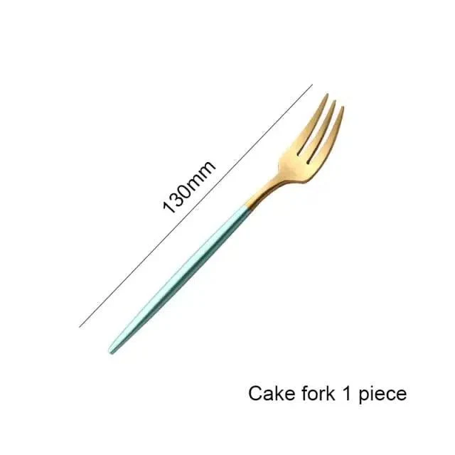 Mint Green + Gold Cutlery Set - Image 12