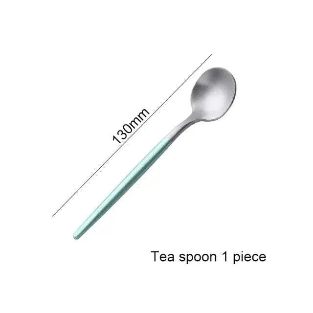 Mint Green + Gold Cutlery Set - Image 7