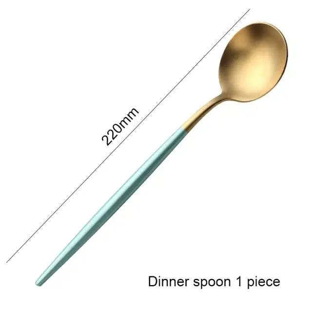 Mint Green + Gold Cutlery Set - Image 8