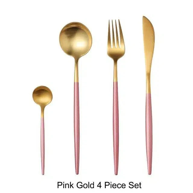 Pink + Gold Cutlery Set - Image 15