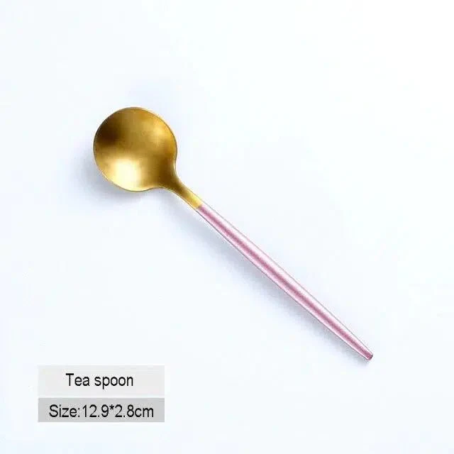 Pink + Gold Cutlery Set - Image 5