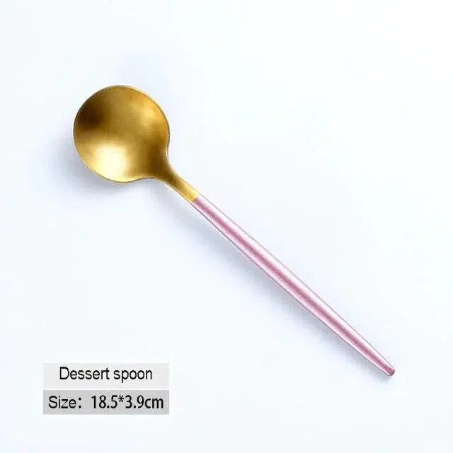 Pink + Gold Cutlery Set - Image 7