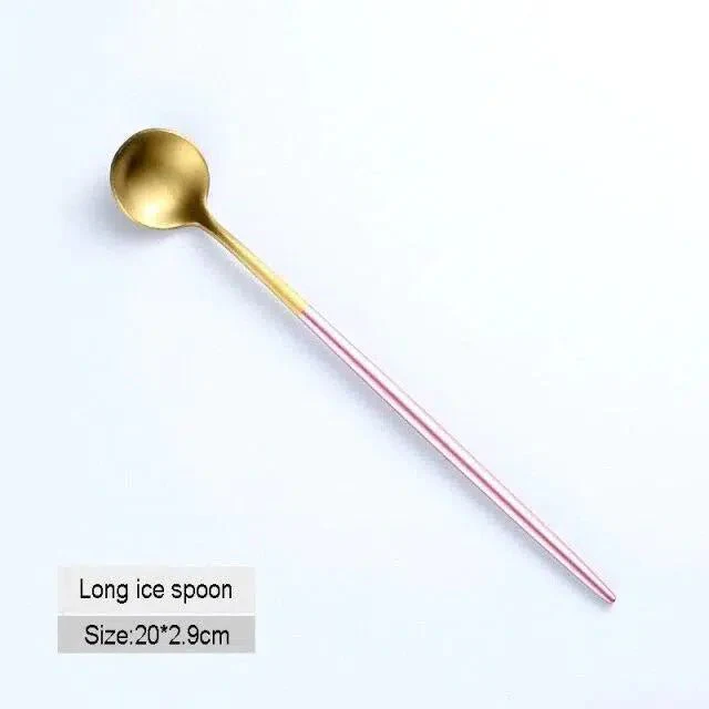 Pink + Gold Cutlery Set - Image 8